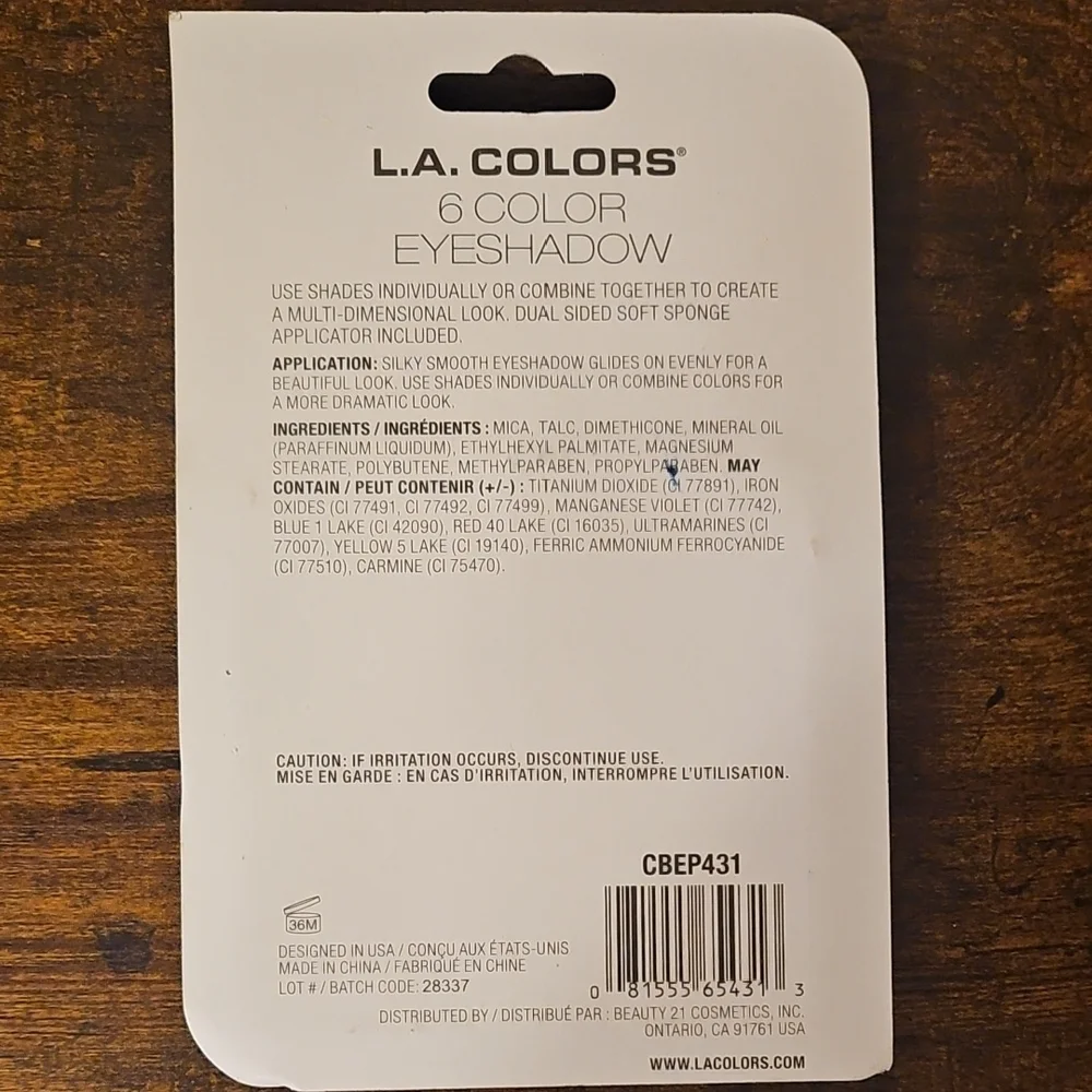 🍭 L.A. Colors 6 Color Eyeshadow Palette